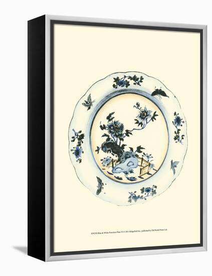 Blue and White Porcelain Plate VI-null-Framed Stretched Canvas