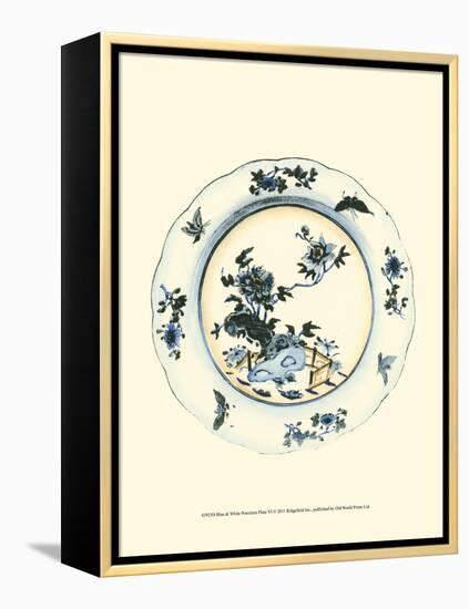 Blue and White Porcelain Plate VI-null-Framed Stretched Canvas