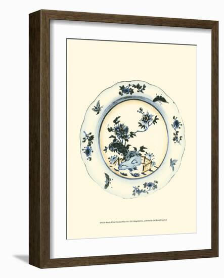 Blue and White Porcelain Plate VI-null-Framed Art Print