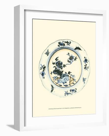 Blue and White Porcelain Plate VI-null-Framed Art Print