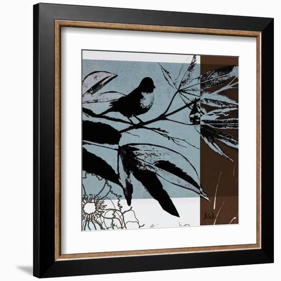 Blue and White Silhouette I-Patricia Pinto-Framed Art Print