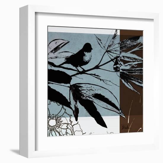 Blue and White Silhouette I-Patricia Pinto-Framed Art Print