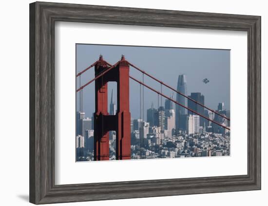 Blue Angels Arrive at Golden Gate Bridge, San Francisco-Vincent James-Framed Photographic Print