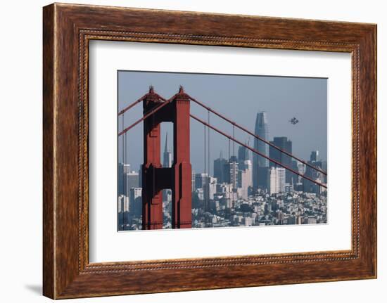 Blue Angels Arrive at Golden Gate Bridge, San Francisco-Vincent James-Framed Photographic Print