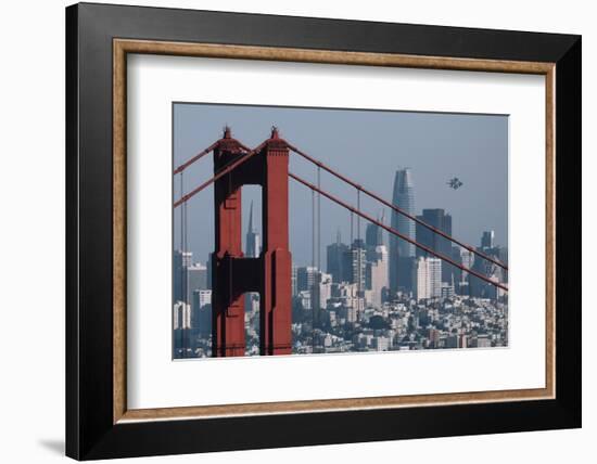 Blue Angels Arrive at Golden Gate Bridge, San Francisco-Vincent James-Framed Photographic Print