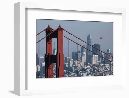 Blue Angels Arrive at Golden Gate Bridge, San Francisco-Vincent James-Framed Photographic Print