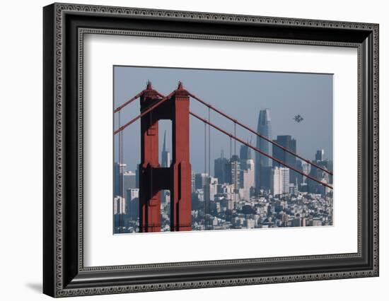 Blue Angels Arrive at Golden Gate Bridge, San Francisco-Vincent James-Framed Photographic Print