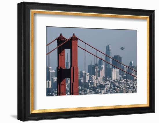 Blue Angels Arrive at Golden Gate Bridge, San Francisco-Vincent James-Framed Photographic Print