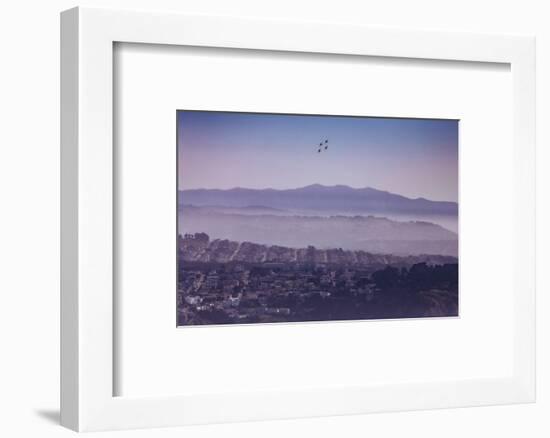 Blue Angels Over Sunset Neighborhood District San Francisco-Vincent James-Framed Photographic Print