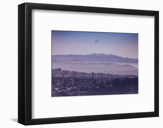 Blue Angels Over Sunset Neighborhood District San Francisco-Vincent James-Framed Photographic Print