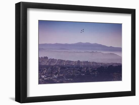 Blue Angels Over Sunset Neighborhood District San Francisco-Vincent James-Framed Photographic Print