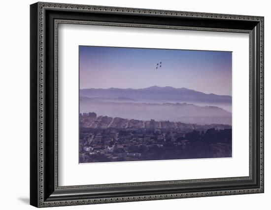 Blue Angels Over Sunset Neighborhood District San Francisco-Vincent James-Framed Photographic Print