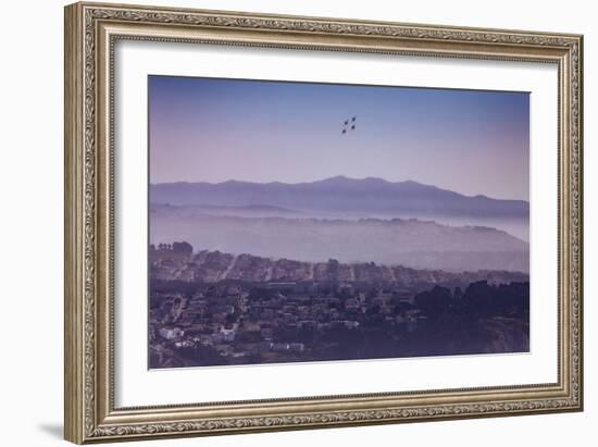 Blue Angels Over Sunset Neighborhood District San Francisco-Vincent James-Framed Photographic Print