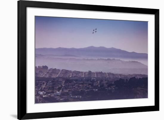 Blue Angels Over Sunset Neighborhood District San Francisco-Vincent James-Framed Photographic Print