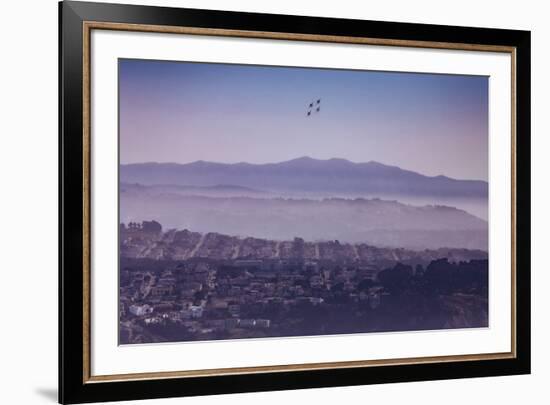 Blue Angels Over Sunset Neighborhood District San Francisco-Vincent James-Framed Photographic Print