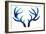 Blue Antlers-Elizabeth Medley-Framed Art Print