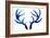 Blue Antlers-Elizabeth Medley-Framed Art Print