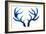 Blue Antlers-Elizabeth Medley-Framed Art Print