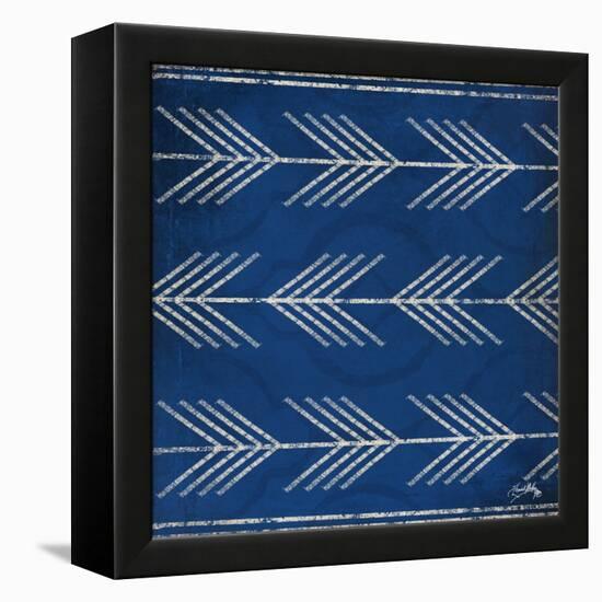 Blue Arrows-Elizabeth Medley-Framed Stretched Canvas