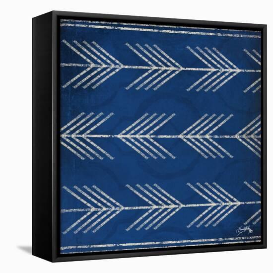 Blue Arrows-Elizabeth Medley-Framed Stretched Canvas