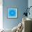 Blue Background with Abstract Shape-Dink101-Framed Art Print displayed on a wall