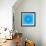 Blue Background with Abstract Shape-Dink101-Framed Art Print displayed on a wall