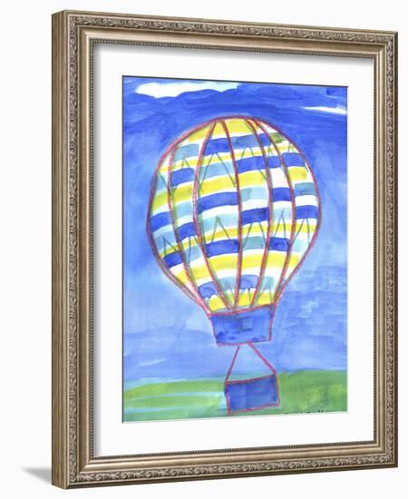 Blue Balloon-Cheryl Bartley-Framed Giclee Print