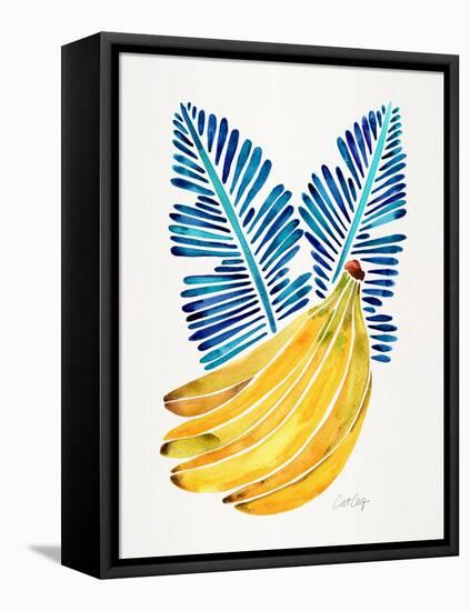 Blue Bananas-Cat Coquillette-Framed Premier Image Canvas