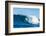 Blue Barrel-Powerful wave breaking off a beach, Hawaii-Mark A Johnson-Framed Photographic Print