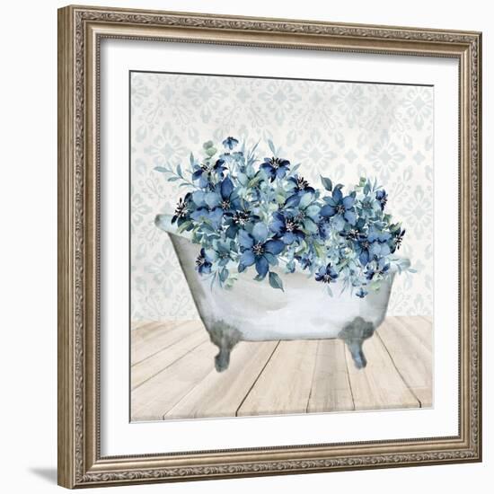 Blue Bath 1 V2-Kimberly Allen-Framed Art Print