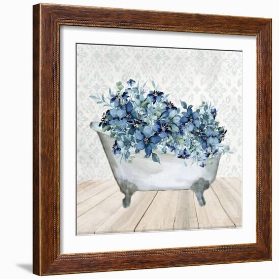 Blue Bath 1 V2-Kimberly Allen-Framed Art Print