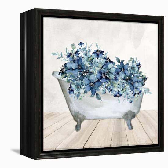 Blue Bath 1-Kimberly Allen-Framed Stretched Canvas