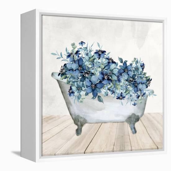 Blue Bath 1-Kimberly Allen-Framed Stretched Canvas