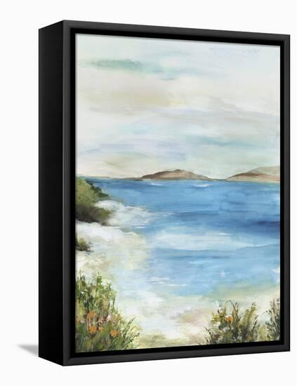 Blue Beach I-Allison Pearce-Framed Stretched Canvas