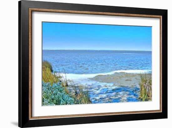 Blue Beach Scene at Outer Banks-Martina Bleichner-Framed Art Print