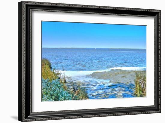 Blue Beach Scene at Outer Banks-Martina Bleichner-Framed Art Print