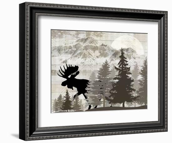 Blue Bear Lodge Sign 013-LightBoxJournal-Framed Giclee Print