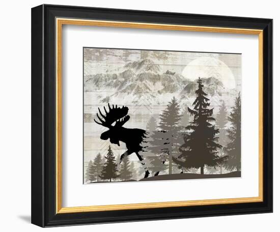 Blue Bear Lodge Sign 013-LightBoxJournal-Framed Giclee Print