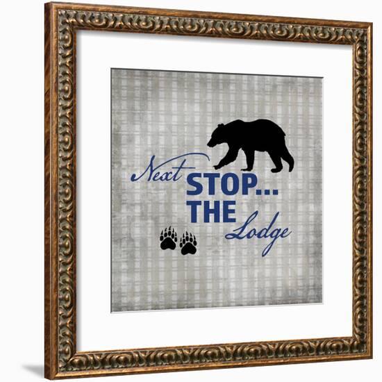 Blue Bear Lodge Sign 02-LightBoxJournal-Framed Giclee Print