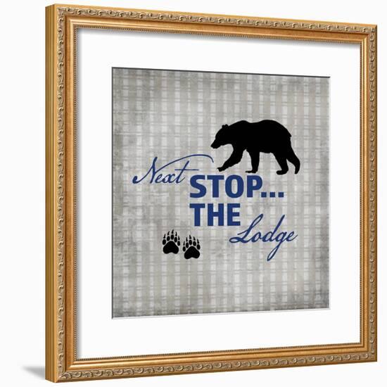 Blue Bear Lodge Sign 02-LightBoxJournal-Framed Giclee Print