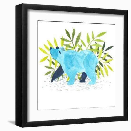 Blue Bear Strut-Kerstin Stock-Framed Art Print