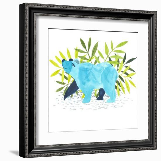 Blue Bear Strut-Kerstin Stock-Framed Art Print