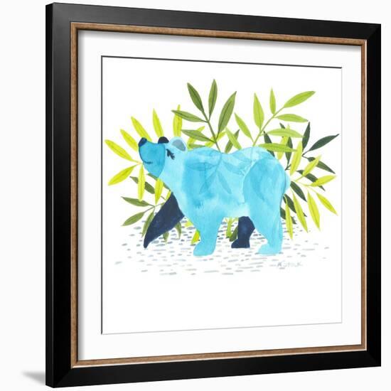 Blue Bear Strut-Kerstin Stock-Framed Art Print