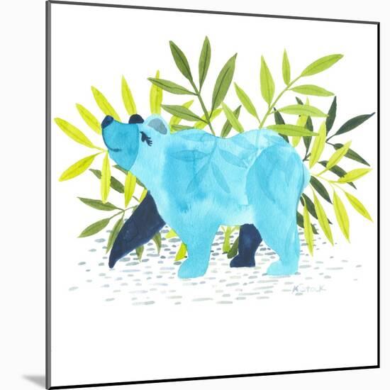 Blue Bear Strut-Kerstin Stock-Mounted Art Print