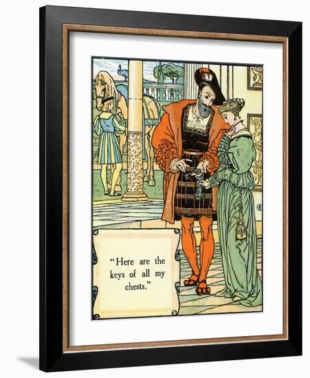 Blue Beard illustrated by Walter Crane-Walter Crane-Framed Giclee Print