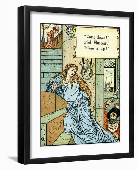 Blue Beard illustrated by Walter Crane-Walter Crane-Framed Giclee Print