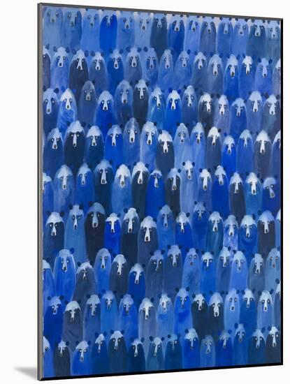 Blue Bears at the Theatre, 2016 (Oil on Canvas)-Holly Frean-Mounted Giclee Print