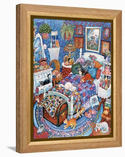 Blue Bedroom Cats-Bill Bell-Framed Premier Image Canvas