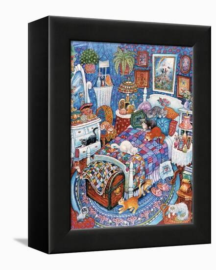 Blue Bedroom Cats-Bill Bell-Framed Premier Image Canvas