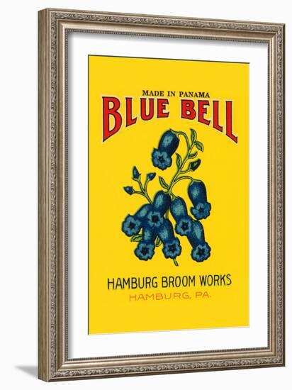 Blue Bell Broom Label-null-Framed Art Print